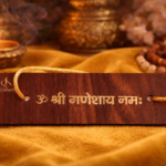 Krisharth Wooden Ganesh Chalisa and Aarti Booklet